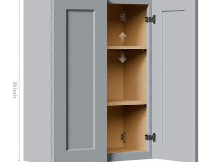 Shaker Wall Cabinet With Soft-Close Doors, Adjustable Shelves