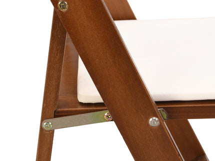 Solid Wood Upholstered Folding Chair Set, Dining Room (Set of 4)
