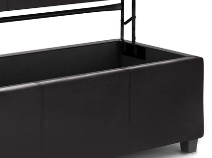 Avalon - Lift Top Rectangular Storage Ottoman - Tanners Brown
