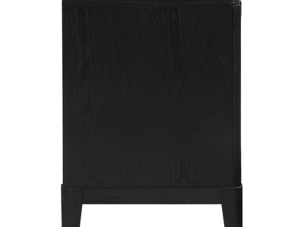 Mason - 2 Drawer Nightstand With Fluted Design - Black