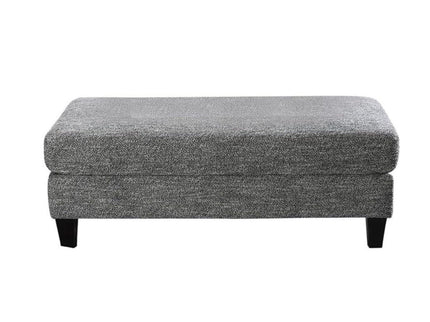 Ottoman With Plush Seat Living Room Furniture - Gray