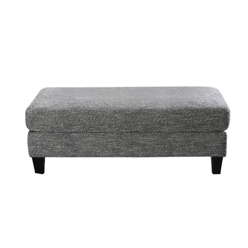 Ottoman With Plush Seat Living Room Furniture - Gray