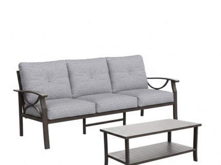 Patio Furniture Set, Coffee Table And Cushions For Backyard