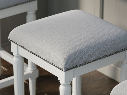 Square Stool With Upholstered Seat