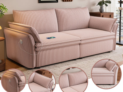 2 In 1 Convertible Sofa Bed, Multi Functional Living Room Furniture