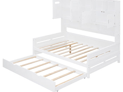 Daybed With All-In-One Cabinet And Shelf