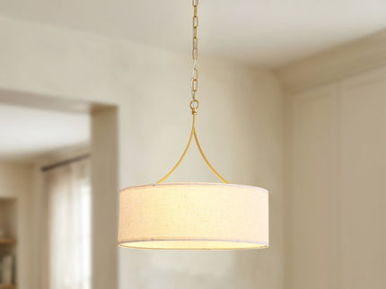 3 Light Drum Pendant Light