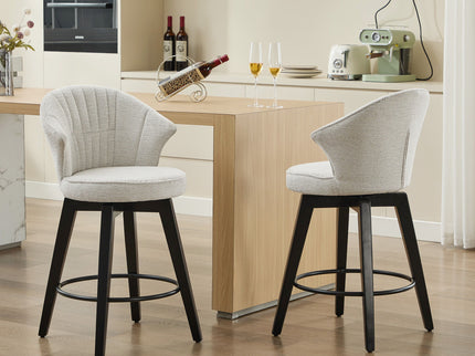 Wing Back Swivel Bar Stools (Set of 2)