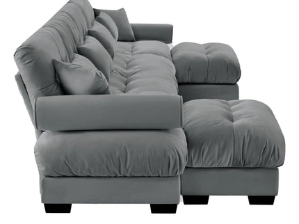 Super Comfort Oversized Modular Sectional Sofa With Movable Ottoman