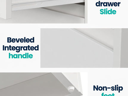 3 Drawer Nightstand, Bedroom Side Table