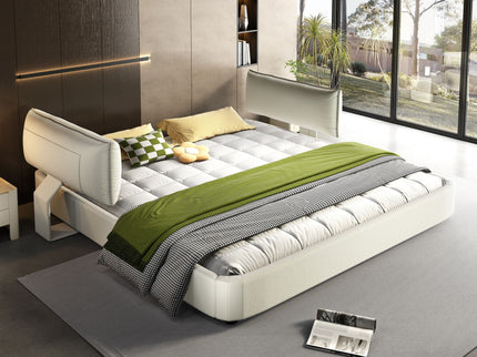 Cloud Bed Frame With Oversized Padded Movable Headboard