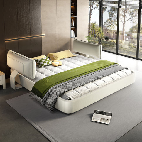 Cloud Bed Frame With Oversized Padded Movable Headboard