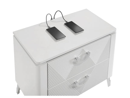 Buckley - 2 Drawer Nightstand - Gloss White