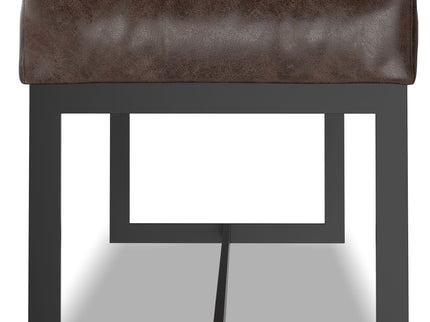 Penelope - Ottoman Bench With Genuine Leather Upholstery - Brown