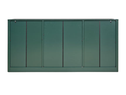 Large Fluted Buffet Sideboard, Wine Bar Storage Cabinet With 6 Doors & 2 Drawers