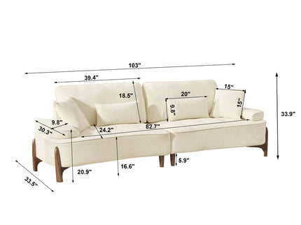 Comfortable Deep Seated Sofa With Pillows