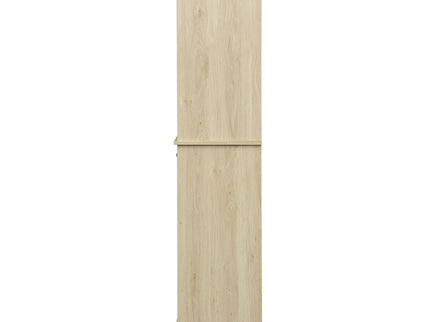 4 Door Storage Cabinet With 1 Drawer And 4 Adjustable Inner Shelves - Natural