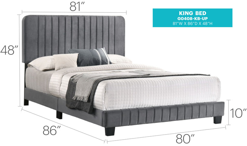 Channel Tufted Bed