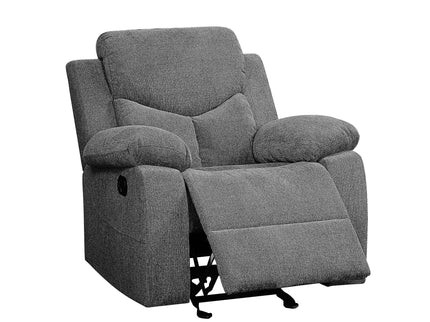 Kalen - Chenille Glider Recliner - Gray