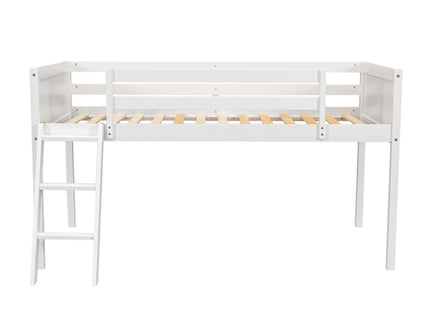 Low Loft Bed With Adjustable Ladder