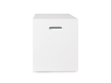 Toy Storage Organizer With Rolling Drawer, Chest With Wheels, Large Pull Out Bin For Nursery - White