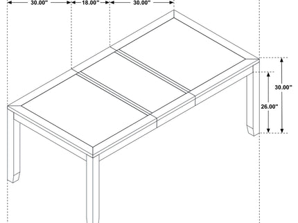 Centera - Rectangular Dining Table With Extension Leaf - Gray