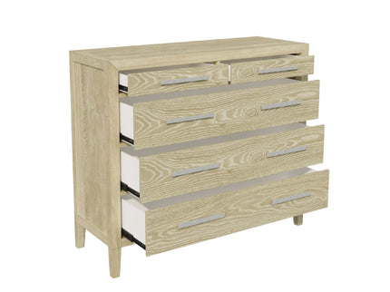 Adeline - 5 Drawers Chest - Natural Wood Wash