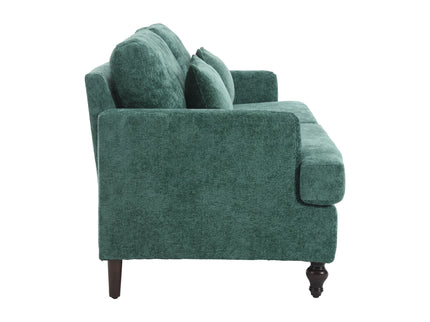 Mid Century Modern Fabric Loveseat Sofa, 2 Seat Upholstered Couch
