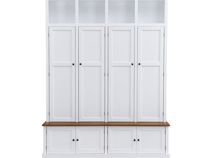 Hall Tree With Bench And Cabinet