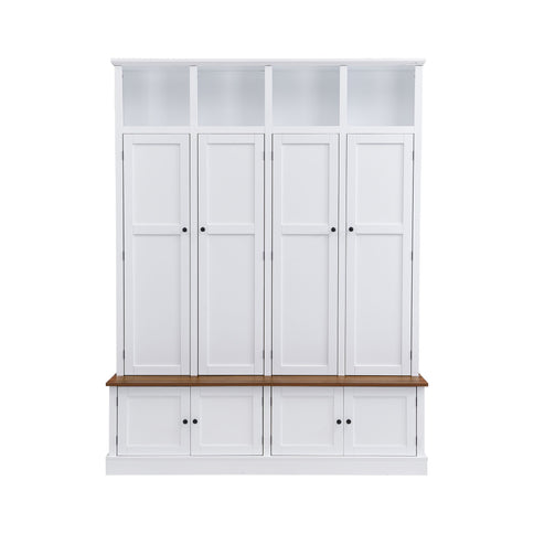 Hall Tree With Bench And Cabinet