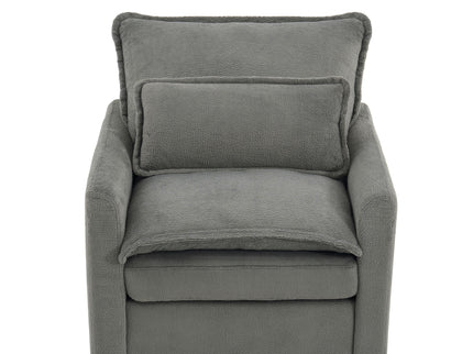 Modern Single Seat Accent Chair With Side Storage Pockets