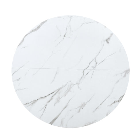 Round Dining Table With Cross Base, Modern Home Furniture