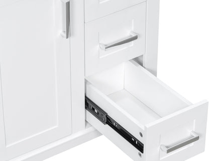 Modern Bathroom Vanity With Sink, Flip Drawer & 3 Drawers, Soft Close Hinges, Adjustable Shelf