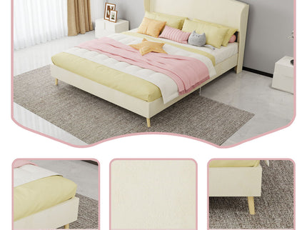 Upholstered Bed, Tufted Headboard, Comfortable Sleep