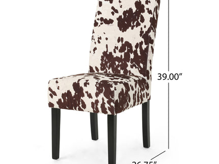 Contemporary Dining Chair With Rubberwood Legs (Set of 2)