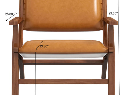 Hendrix - Antique Arm Chair - Brown / Rustic / Tan