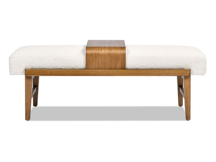 Billie - Modern Telephone Bench With Sliding Shelf - Ivory White