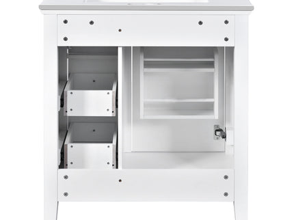Modern Bathroom Vanity With Sink, 3 Drawer Storage Cabinet