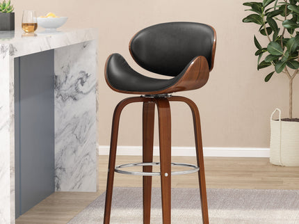 Lumos - Mid Century Modern Upholstered Swivel Barstool