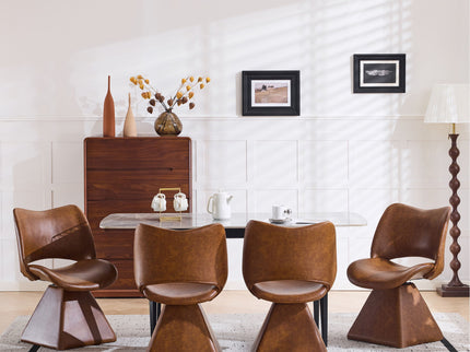 Modern Swivel Dining Chair With High Back