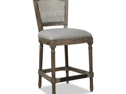 Triomphe - Rattan Wicker High Back Armless Counter Bar Stool