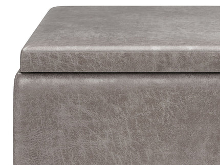 Owen - Tray Top Small Coffee Table Upholstered Storage Ottoman