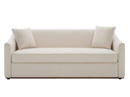 3 Seater Sofa With Wrap Around Armrests And Throw Pillows