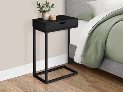Accent Table, C - Shaped Contemporary Elegant Desig