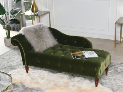 Samuel - Tufted Roll Arm Chaise Lounge