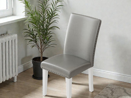 Upholstered Dining Chair With High Back Design (Set of 2)