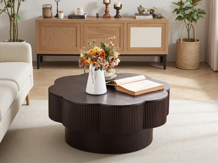Modern Plum Blossom Shaped Coffee Table With Storage