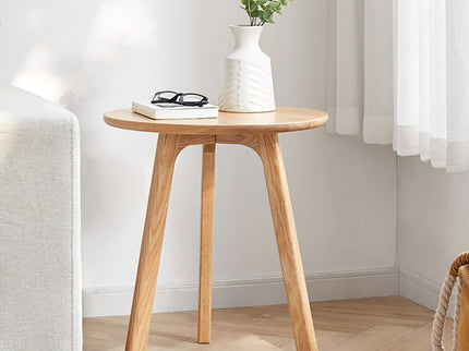 Round Small End Table, Side Table For Bedroom & Balcony