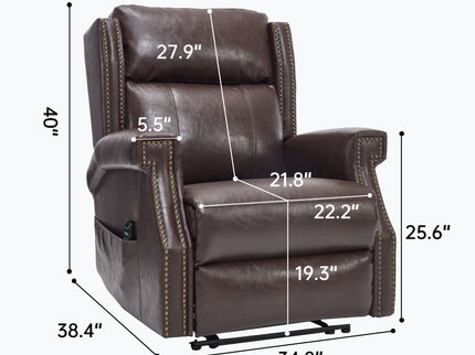 Manual Recliner Chair  With Heavy Duty Motion Mechanism, 8 Vibrating Nodes And 3 Massage Modes For Living Room