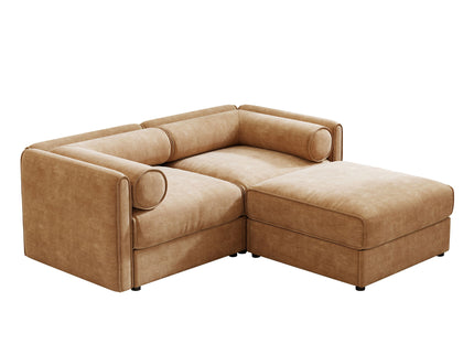 Contemporary Elegant Sofa With Storage And Ottoman